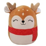 YJZQ Poupée de Noël Oreiller en Peluche 30CM Coussin Canapé 3D Faon Coussin Jouet pour décorer Multi Ussages Peluches Doudou Joli Visage Broderies