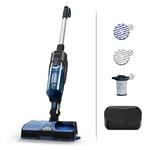 Rowenta Aspirateur Balai Laveur sans Fil, Puissant, Grande autonomie, 3 Modes de Nettoyage, Simple d'entretien, Léger, X-Combo 2-en-1, Noir/Bleu GZ3038WO