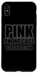 Coque pour iPhone XS Max Coque de téléphone drôle rose – Édition noire pour hommes, femmes, enfants