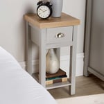 Avon 1 Drawer Slim Bedside Table Storage Unit