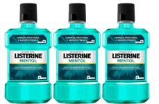 Listerine Cool Mint Mouthwash, 1L (pack of 3)