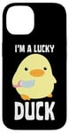 iPhone 14 I'm A Lucky Duck - Duck With Knife - Duck With Knife Meme Case