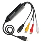 Carte adaptateur USB pour enregistreur vidéo et audio,VHS,magnétoscope,DVD,TV Box,discreOS 10.4-10.12,caméscope - Type Black