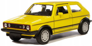 WELLY - Voiture sportive VOLKSWAGEN Golf Gti de couleur jaune jouet à frictio...