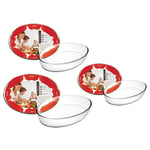 Set de 3 plats en verre Kristall ovales 26, 30 et 35cm Ibili