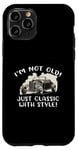 Coque pour iPhone 11 Pro Graphique « I'm Not Old I'm Classic with Style Car » Cadeau d'anniversaire