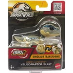 Jurassic World Fierce Changers Hidden Hatchers Velociraptor Blue (Box Damaged)