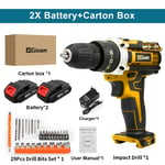 Battery Impact Screwdriver Multifunctional Cordless Drill Power Tool 25+3 Torque