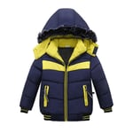 Doudoune Enfant Garçon De Marque Plus De Velours Parka Enfant Garçon À Capuche Fourrure Synthétique Detachable Manteau Enfant Garçon -Zs306962