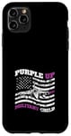 Coque pour iPhone 11 Pro Max Purple Up Drapeau militaire pour enfant