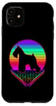 iPhone 11 Miniature Schnauzer Retro Vintage 80s Funny Dog Lover Case