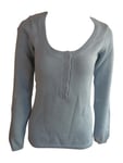 LA REDOUTE CREATION BLUE POPPER FASTENING DETAIL JUMPER BRAND NEW SIZE UK4/6