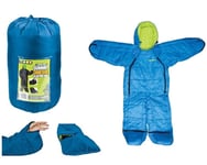 Kids Featherlight Sleeping Bag Body Suit 2 Season Blue Camping Camp Child