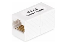 StarTech.com RJ45 Coupler, Inline Cat6 Coupler, Female to Female (F/F) T568 Connector, Unshielded Ethernet Cable Extension (IN-CAT6-COUPLER-U1) - netværkskobling - hvid