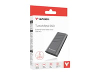 Verbatim Turbometal Ssd Usb4 2Tb, 2 Tb, Usb Type-C, Usb4 Gen 2X2, 3700 Mb/S, 40 Gbit/Sek., Sølv