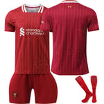 24-25 Liverpool tröja nr 11 Salah 9 Firmino 66 Arnold 10 McAllister fotbollströja No number socks(XXL,No number socks)