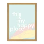 Wee Blue Coo This Is My Happy Place Wall Large Framed Art Print Poster Wall Decor 18x24 inch