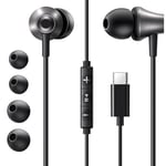 UGREEN HiTune Écouteurs USB C Filaire HiFi Stéréo Casques Micro Contrôle du Volume Compatible avec iPhone 16 15 Plus Pro Max Galaxy S24 Ultra S23 S22 iPad Air 5 4 Pixel 9 8 7 6a