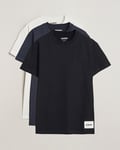 Jil Sander 3-Pack Short Sleeve T-Shirts White/Navy/Black