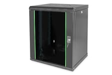 Digitus Network cabinet - 19-inch rack - 12U - Wall mounted - 450mm depth - load capacity 100kg - Unique Series - black