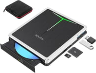 Lecteur CD DVD externe Blu-ray Externe USB 3.0 Type-C 3D Graveur CD/DVD Blu Ray Externe Portable Externe Lecteurs Blu-ray Drive Lecteur BD pour PC Portable Windows 11/10 Mac MacBook