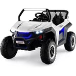 Goplus - Voiture électrique Enfants 3-8 Ans 2 Portes avec Télécommande 2,4G, Lumières et Musique, 12V Quad Buggy Tout Terrain,Véhicule Jusqu'à