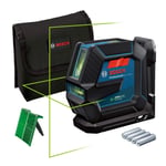 Bosch Professional Niveau Laser GLL 2-15 G faisceau vert d'intérieur support ...