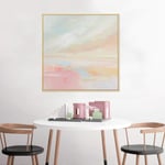 ZXXFR Hand-Painted Oil Painting,Modern Large Size Abstract Large Size Pink Clouds Oil Painting On Canvas For Living Room Decor Handmade Decoration Abstract Colorful Art Picture, 110X110Cm No Frame