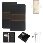 Wallet Case + headphones for Xiaomi Mi MIX Fold 2 Protective Cover Brown