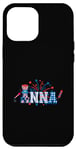 Coque pour iPhone 12 Pro Max Anna Nom personnalisé 4 juillet USA Party