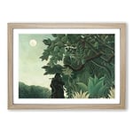 Big Box Art The Snake Charmer by Henri Rousseau Framed Wall Art Picture Print Ready to Hang, Oak A2 (62 x 45 cm)