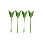 Ahlsen - 12 pièces Porte-Serviette Fleur Creative en Plastique Fleur Outil Rouleau Vert Conception pour Table Décoration Famille Partie Serviette