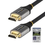 StarTech.com 13.1ft (4m) HDMI 2.1 Cable 8K - Certified Ultra High Speed HDMI Cable 48Gbps - 8K 60Hz/4K 120Hz HDR10+ eARC - Ultra HD 8K HDMI Cord - Monitor/TV/Display - Flexible TPE Jacket (HDMM21V4M)