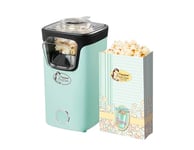 Bestron machine a pop corn, popcorn machine avec technologie d'air chaud, inclut 10 sacs à popcorn & une tasse à mesurer intégrée, Collection Sweet Dreams, Couleur: Vert