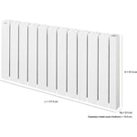 Radiateur électrique connecté à inertie fluide 2000 W - ACOVA - Alcantara - Horizontal - Blanc