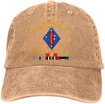 U-S-M-C - 1st Marine Division - Desert Storm Veteran Sandwich Cap Denim Hats Baseball Cap