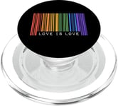 Code-barres gay Love Is Love Trendy Ally Rainbow LGBTQ Pride PopSockets PopGrip pour MagSafe