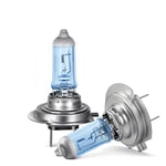 LTONXEN H7 Ampoule Halogène, E-Mark, Phares Blanc Chaud Lumière, Pour 12V 55W Voiture Kit de Conversion de Lampe (2 Pièces)