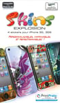 4 Feuillets mobiles - Skins Explosion pour iPhone 3G, 3GS - NEUF