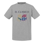 T-Shirt Enfant El Clasico Madrid Barcelone Sport Foot Ballon