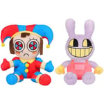 2-pack The Digital Circus Plysch, Den fantastiska Digital Circus Plysch - Clown Pomni och Jax Cartoon Anime Digital