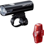 Cateye AMPP 500S & VIZ 150 Bike Light Set - HyperFlash Mode, 360 Degree Safety