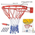 18''  Full Size Basketball Hoop Ring Net Wall Mounted Outdoor Hanging Basket