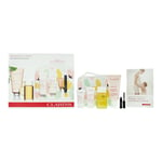 Clarins Beautiful Beginnings Maternity Bag 6 Piece Gift Set: Stretch Mark Expert 175ml - Body Oil 100ml - Body Scrub 30ml - Flash Balm 15ml- Eye Cream 3ml - Mascara 3ml