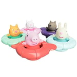 TOMY Toomies Peppa’s Pool Party - 5 Floating Connecting Ring Cups with 5 Peppa Pig & Friends Water Squirter Baby Toys - Sensory Toys for Babies +18 Months - Baby Bath Toys & Paddling Pool Toys