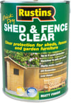 Rustins Shed & Fence Clear 5L - Advanced Wood Protector for Outdoor Structures