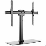 Tabletop Swivel & Tilt TV Stand Glass Pedestal for 32 to 55 inch TVs