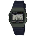 Casio F-91WM-3A Classic Digital Watch - Green Resin Strap, LED Light