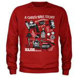 Hybris A Christmas Story icons Sweatshirt (S,Red)
