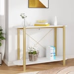 Console Table d'appoint - Meuble d'entrée Blanc 110x38x75 cm Bois d'ingénierie BV134457 Bonnevie